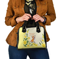 Wales Corgi and Daffodil Shoulder Handbag Welsh Dog Lovers - Wonder Print Shop