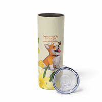 Personalised Wales Corgi and Daffodil Skinny Tumbler Welsh Dog Lovers - Wonder Print Shop