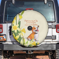 Wales Corgi and Daffodil Spare Tire Cover Welsh Dog Lovers - Wonder Print Shop