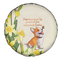 Wales Corgi and Daffodil Spare Tire Cover Welsh Dog Lovers - Wonder Print Shop
