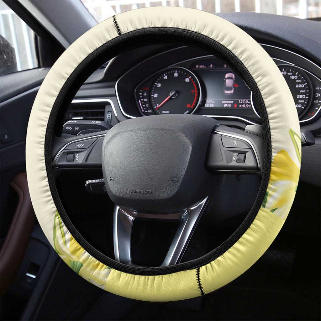 Wales Corgi and Daffodil Steering Wheel Cover Welsh Dog Lovers - Wonder Print Shop