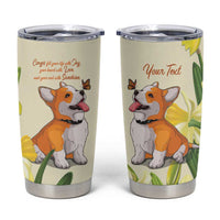 Personalised Wales Corgi and Daffodil Tumbler Cup Welsh Dog Lovers - Wonder Print Shop