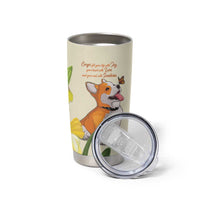 Personalised Wales Corgi and Daffodil Tumbler Cup Welsh Dog Lovers - Wonder Print Shop
