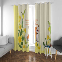 Wales Corgi and Daffodil Window Curtain Welsh Dog Lovers - Wonder Print Shop