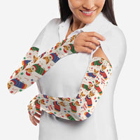 Wales Corgi Christmas Arm Sleeves Nadolig Llawen Welsh Dog Seamless Vibes - Wonder Print Shop