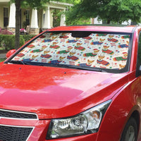 Wales Corgi Christmas Auto Sun Shade Nadolig Llawen Welsh Dog Seamless Vibes - Wonder Print Shop