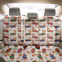 Wales Corgi Christmas Back Car Seat Cover Nadolig Llawen Welsh Dog Seamless Vibes - Wonder Print Shop