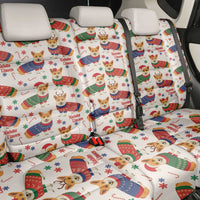 Wales Corgi Christmas Back Car Seat Cover Nadolig Llawen Welsh Dog Seamless Vibes - Wonder Print Shop