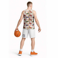 Wales Corgi Christmas Basketball Jersey Nadolig Llawen Welsh Dog Seamless Vibes - Wonder Print Shop