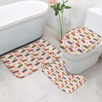 Wales Corgi Christmas Bathroom Set Nadolig Llawen Welsh Dog Seamless Vibes - Wonder Print Shop