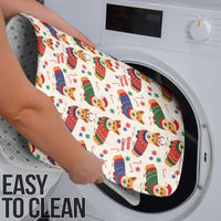 Wales Corgi Christmas Bathroom Set Nadolig Llawen Welsh Dog Seamless Vibes - Wonder Print Shop