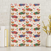 Wales Corgi Christmas Canvas Wall Art Nadolig Llawen Welsh Dog Seamless Vibes - Wonder Print Shop