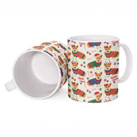 Wales Corgi Christmas Ceramic Mug Nadolig Llawen Welsh Dog Seamless Vibes - Wonder Print Shop