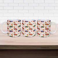 Wales Corgi Christmas Ceramic Mug Nadolig Llawen Welsh Dog Seamless Vibes - Wonder Print Shop