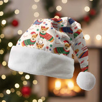 Wales Corgi Christmas Santa Hat Nadolig Llawen Welsh Dog Seamless Vibes - Wonder Print Shop