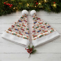Wales Corgi Christmas Santa Hat Nadolig Llawen Welsh Dog Seamless Vibes - Wonder Print Shop