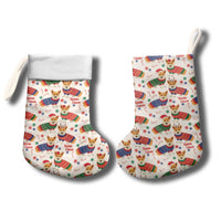 Wales Corgi Christmas Stocking Nadolig Llawen Welsh Dog Seamless Vibes - Wonder Print Shop