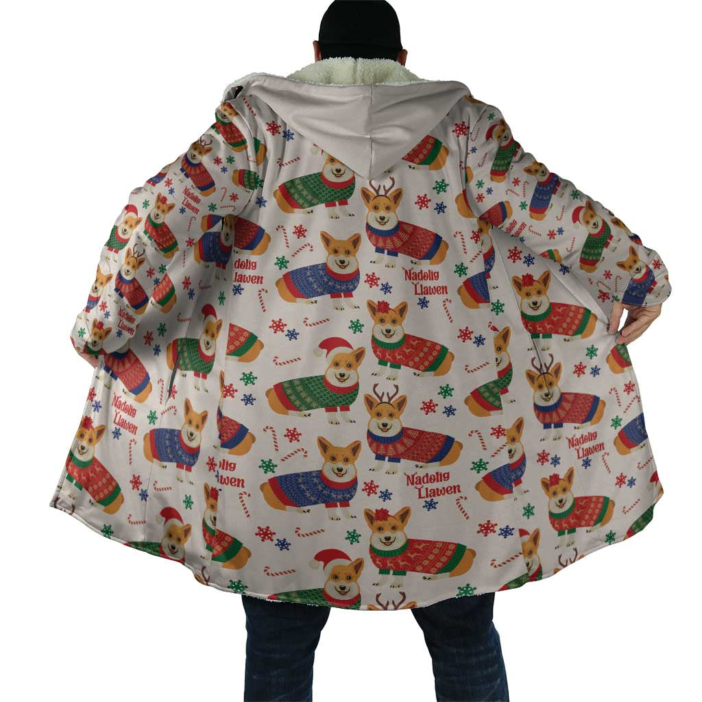 Wales Corgi Christmas Cloak Nadolig Llawen Welsh Dog Seamless Vibes - Wonder Print Shop