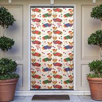 Wales Corgi Christmas Door Cover Nadolig Llawen Welsh Dog Seamless Vibes - Wonder Print Shop