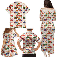 Wales Corgi Christmas Family Matching Puletasi and Hawaiian Shirt Nadolig Llawen Welsh Dog Seamless Vibes - Wonder Print Shop