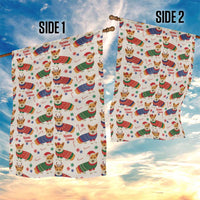 Wales Corgi Christmas Garden Flag Nadolig Llawen Welsh Dog Seamless Vibes - Wonder Print Shop