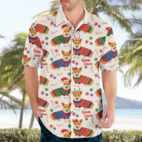 Wales Corgi Christmas Hawaiian Shirt Nadolig Llawen Welsh Dog Seamless Vibes - Wonder Print Shop