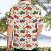 Wales Corgi Christmas Hawaiian Shirt Nadolig Llawen Welsh Dog Seamless Vibes - Wonder Print Shop