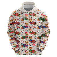 Wales Corgi Christmas Hoodie Nadolig Llawen Welsh Dog Seamless Vibes - Wonder Print Shop