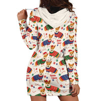 Wales Corgi Christmas Hoodie Dress Nadolig Llawen Welsh Dog Seamless Vibes - Wonder Print Shop