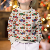 Wales Corgi Christmas Kid Ugly Christmas Sweater Nadolig Llawen Welsh Dog Seamless Vibes - Wonder Print Shop