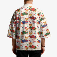 Wales Corgi Christmas Kimono Nadolig Llawen Welsh Dog Seamless Vibes - Wonder Print Shop