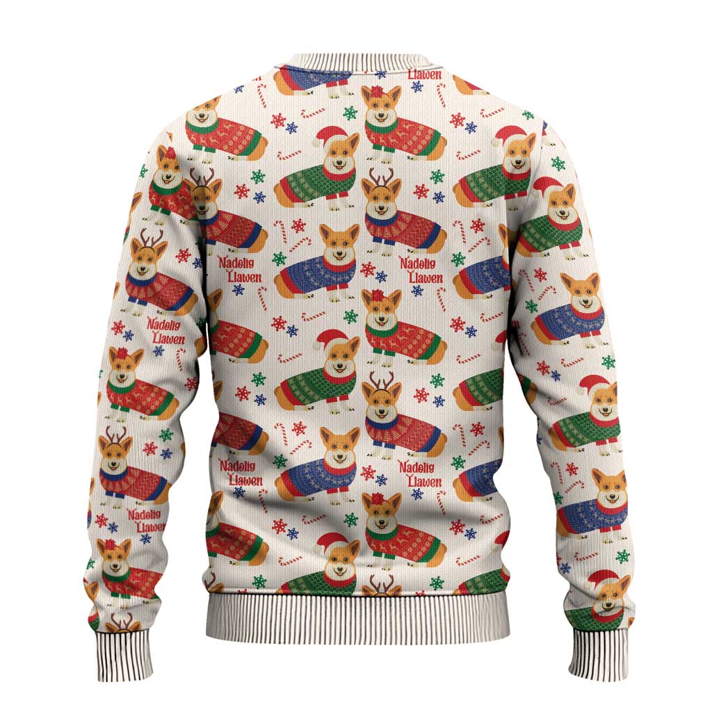 Wales Corgi Christmas Ugly Christmas Sweater Nadolig Llawen Welsh Dog Seamless Vibes - Wonder Print Shop
