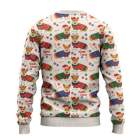 Wales Corgi Christmas Ugly Christmas Sweater Nadolig Llawen Welsh Dog Seamless Vibes - Wonder Print Shop