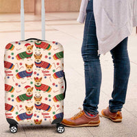 Wales Corgi Christmas Luggage Cover Nadolig Llawen Welsh Dog Seamless Vibes - Wonder Print Shop