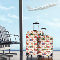 Wales Corgi Christmas Luggage Cover Nadolig Llawen Welsh Dog Seamless Vibes - Wonder Print Shop