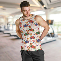 Wales Corgi Christmas Men Tank Top Nadolig Llawen Welsh Dog Seamless Vibes - Wonder Print Shop