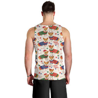 Wales Corgi Christmas Men Tank Top Nadolig Llawen Welsh Dog Seamless Vibes - Wonder Print Shop