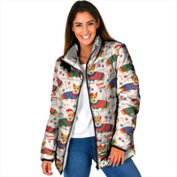 Wales Corgi Christmas Padded Jacket Nadolig Llawen Welsh Dog Seamless Vibes - Wonder Print Shop