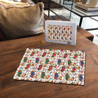 Wales Corgi Christmas Puzzle Nadolig Llawen Welsh Dog Seamless Vibes - Wonder Print Shop
