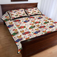 Wales Corgi Christmas Quilt Bed Set Nadolig Llawen Welsh Dog Seamless Vibes - Wonder Print Shop