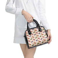 Wales Corgi Christmas Shoulder Handbag Nadolig Llawen Welsh Dog Seamless Vibes - Wonder Print Shop