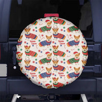 Wales Corgi Christmas Spare Tire Cover Nadolig Llawen Welsh Dog Seamless Vibes - Wonder Print Shop