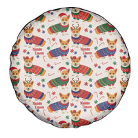 Wales Corgi Christmas Spare Tire Cover Nadolig Llawen Welsh Dog Seamless Vibes - Wonder Print Shop