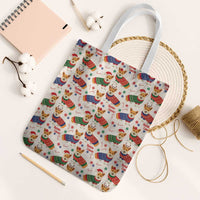 Wales Corgi Christmas Tote Bag Nadolig Llawen Welsh Dog Seamless Vibes - Wonder Print Shop