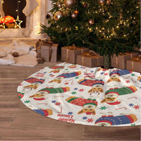Wales Corgi Christmas Tree Skirt Nadolig Llawen Welsh Dog Seamless Vibes - Wonder Print Shop