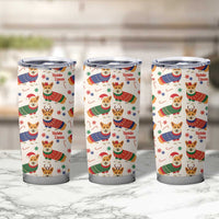 Wales Corgi Christmas Tumbler Cup Nadolig Llawen Welsh Dog Seamless Vibes - Wonder Print Shop