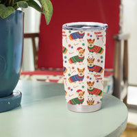 Wales Corgi Christmas Tumbler Cup Nadolig Llawen Welsh Dog Seamless Vibes - Wonder Print Shop