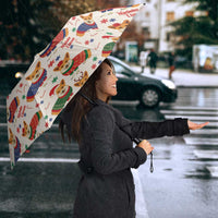 Wales Corgi Christmas Umbrella Nadolig Llawen Welsh Dog Seamless Vibes - Wonder Print Shop