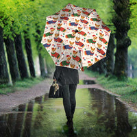 Wales Corgi Christmas Umbrella Nadolig Llawen Welsh Dog Seamless Vibes - Wonder Print Shop
