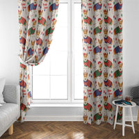 Wales Corgi Christmas Window Curtain Nadolig Llawen Welsh Dog Seamless Vibes - Wonder Print Shop